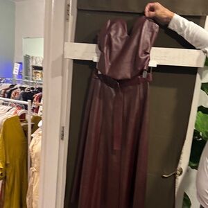 Mustard Seed Strapless Burgundy Dress